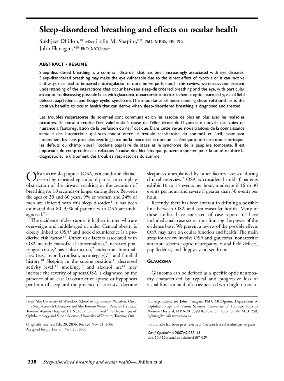 Sleep-disordered breathing and effects on ocular health a
