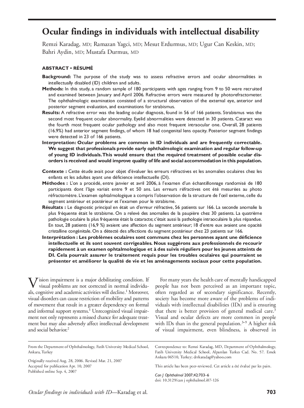 Ocular findings in individuals with intellectual disability 1