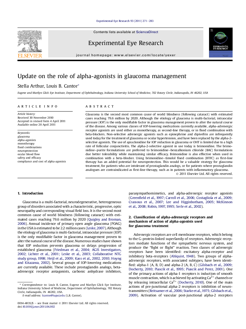 Update on the role of alpha-agonists in glaucoma management