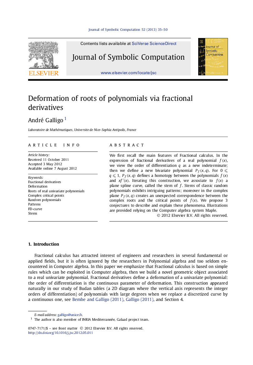 Deformation of roots of polynomials via fractional derivatives