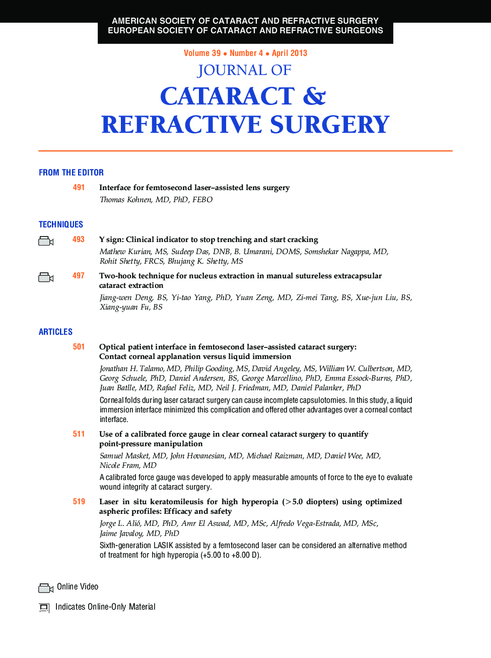 Table of Contents