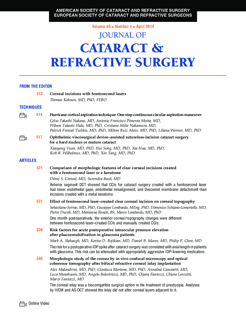 Table of Contents