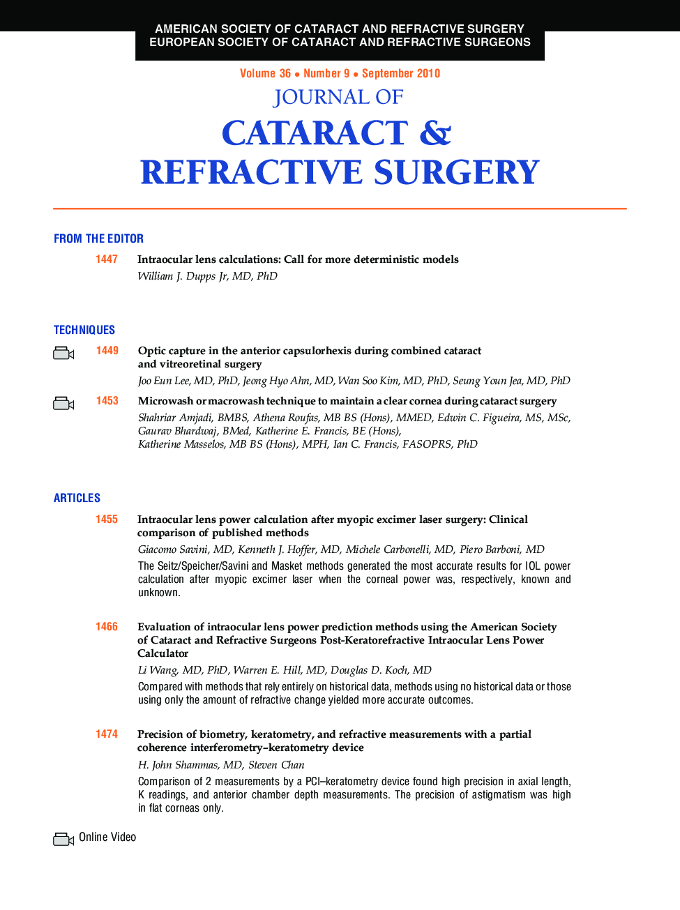 Table of Contents