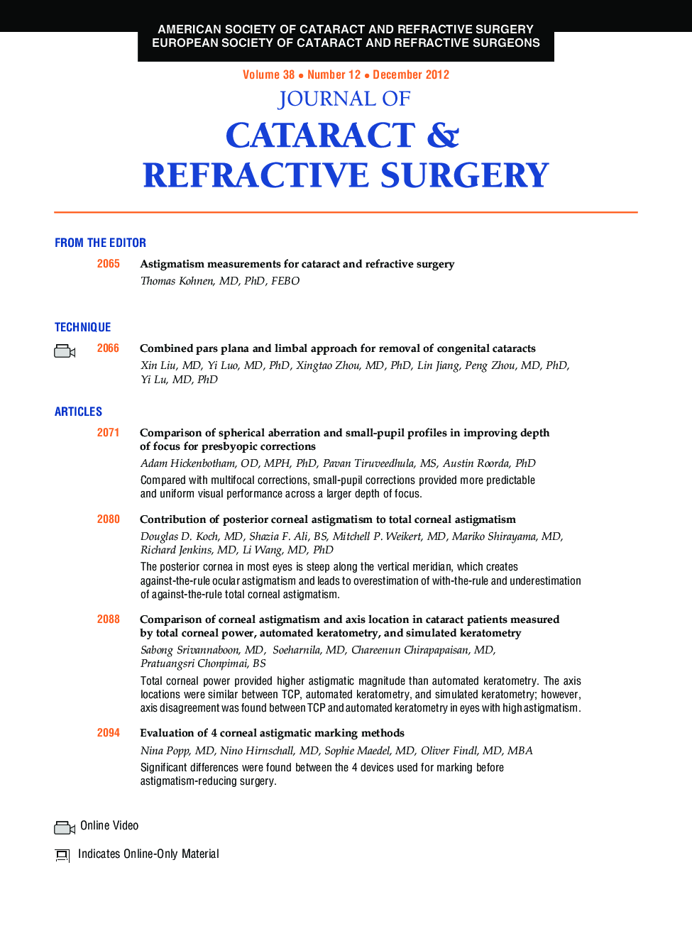 Table of Contents