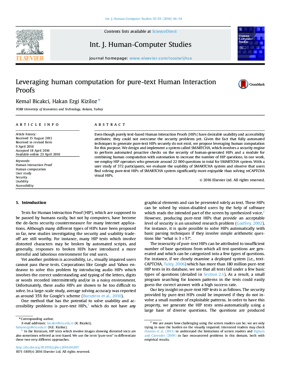 Leveraging human computation for pure-text Human Interaction Proofs