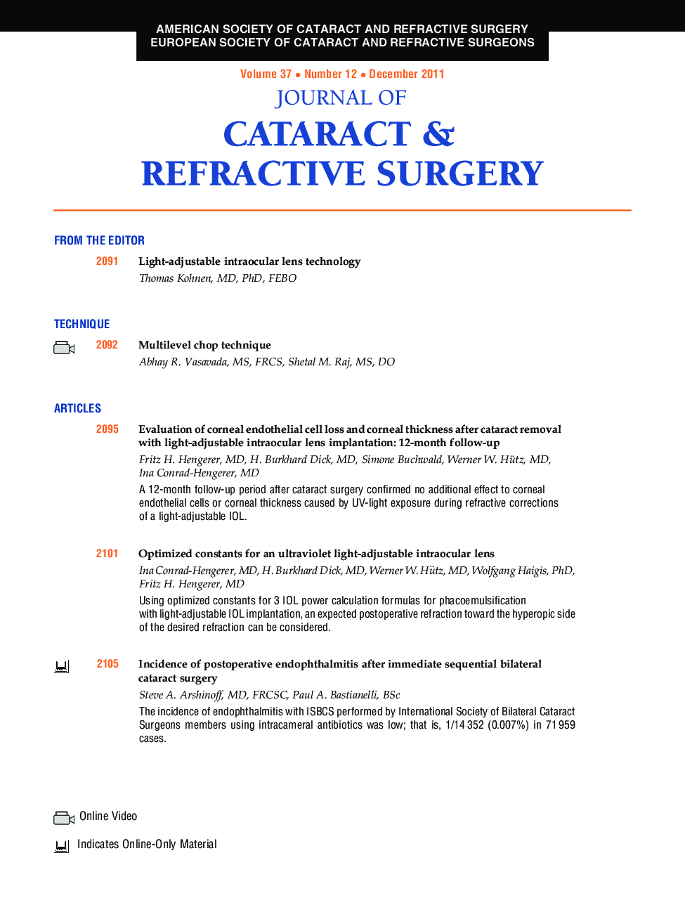 Table of Contents
