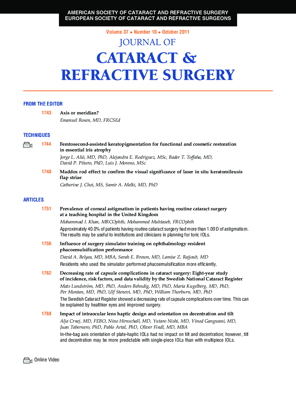 Table of Contents