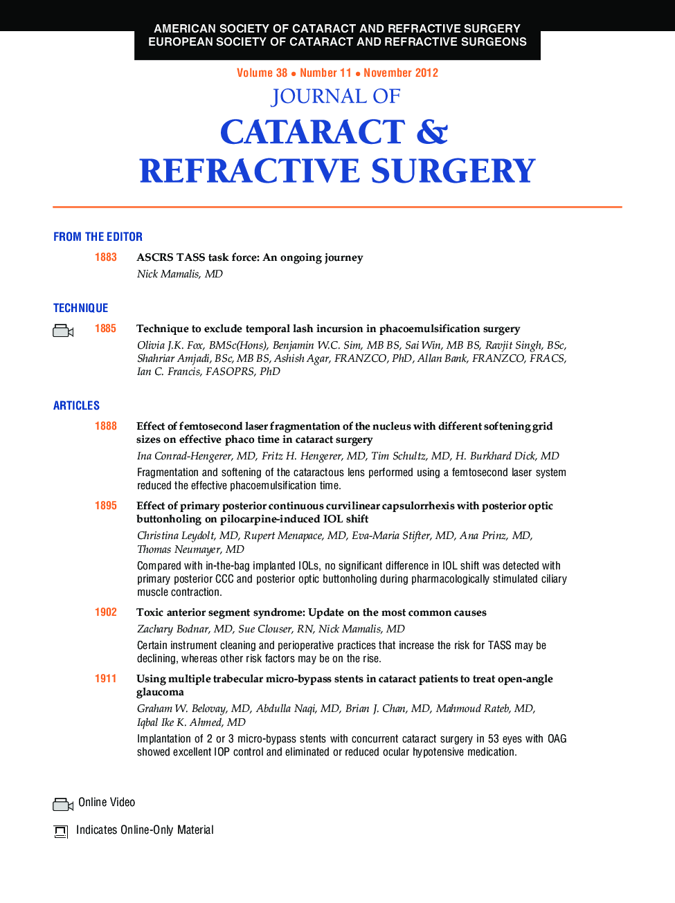 Table of Contents