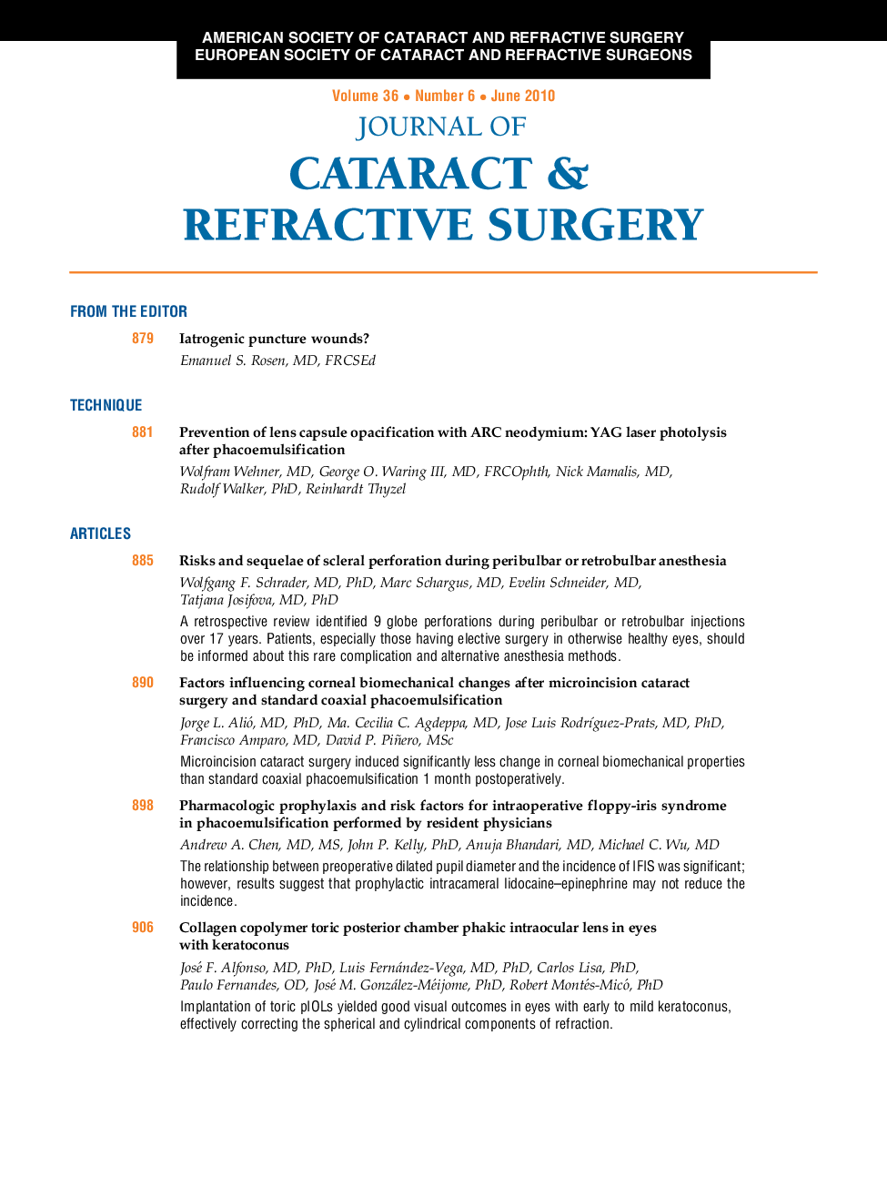 Table of Contents