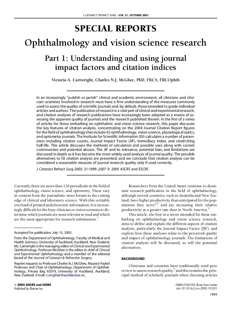 Ophthalmology and vision science research
