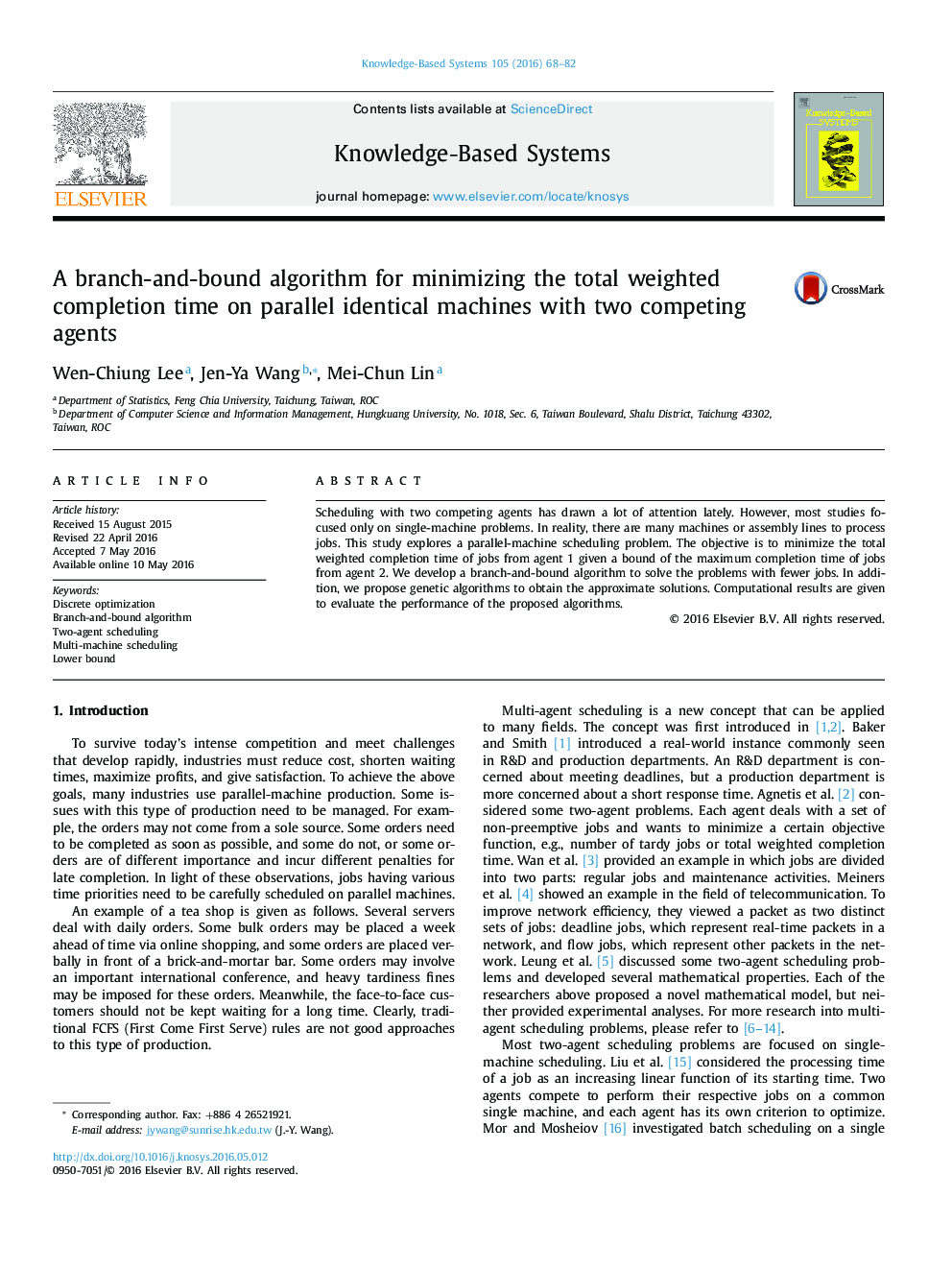 A branch-and-bound algorithm for minimizing the total weighted completion time on parallel identical machines with two competing agents