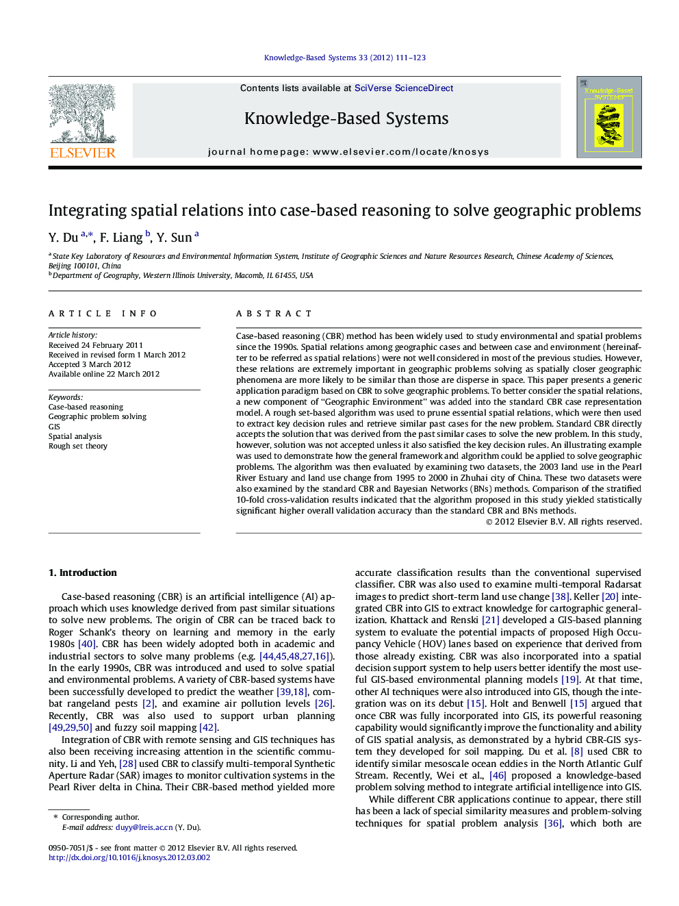 Integrating spatial relations into case-based reasoning to solve geographic problems