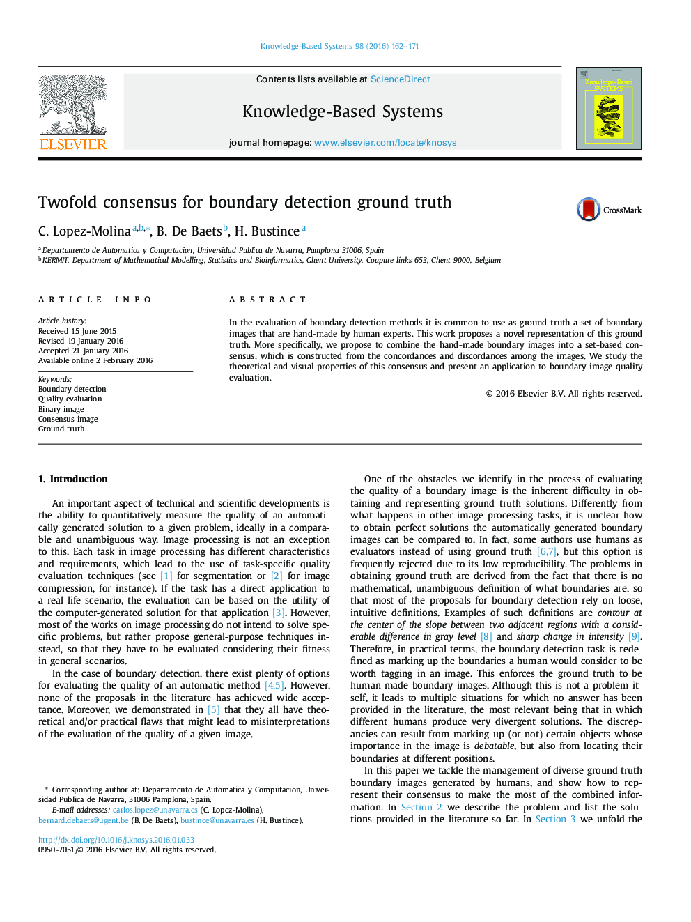 Twofold consensus for boundary detection ground truth