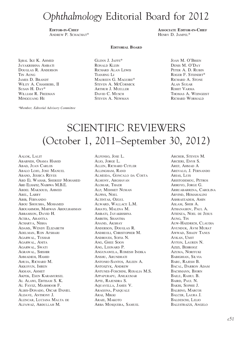Scientific Reviewers