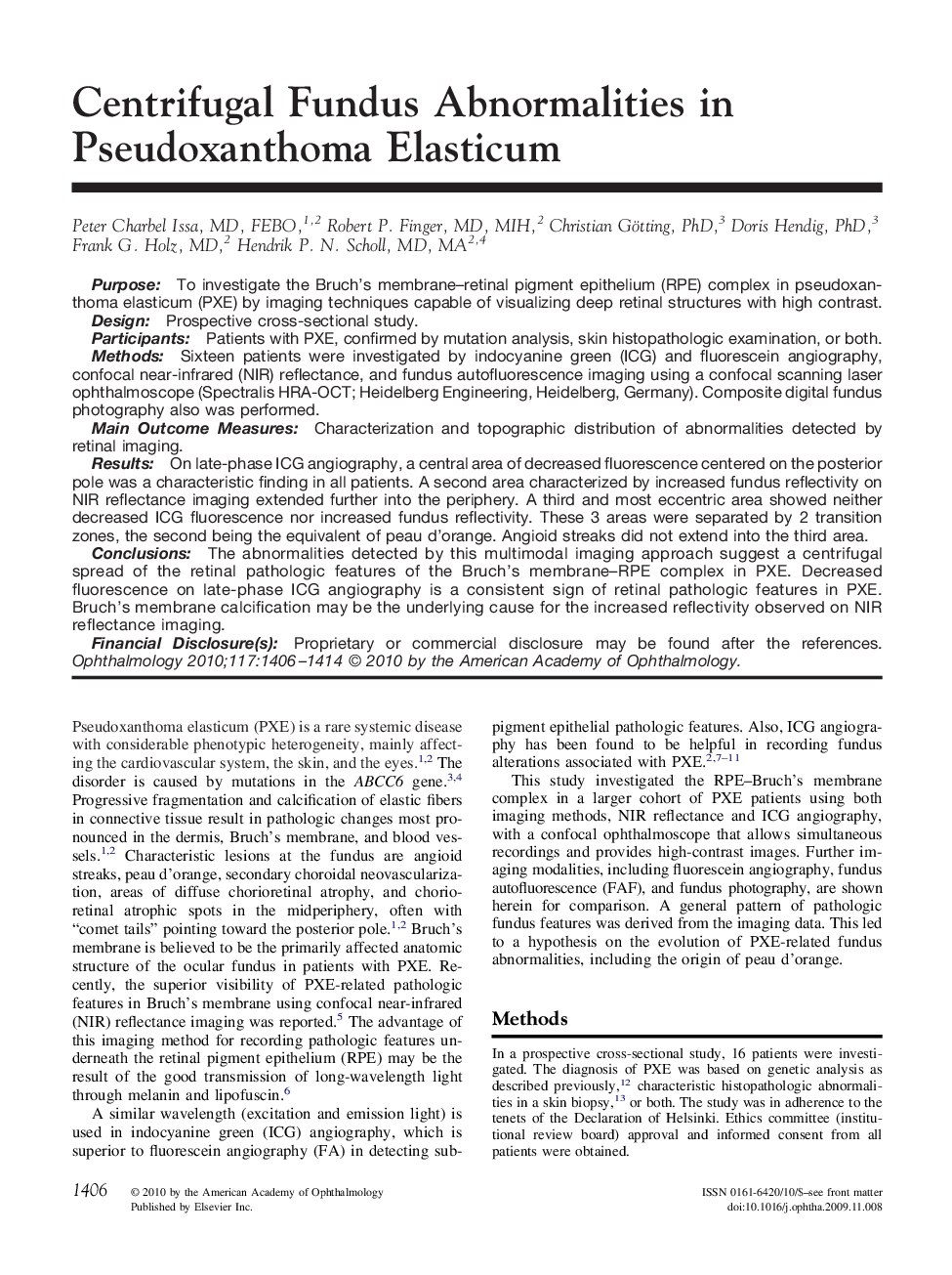Centrifugal Fundus Abnormalities in Pseudoxanthoma Elasticum