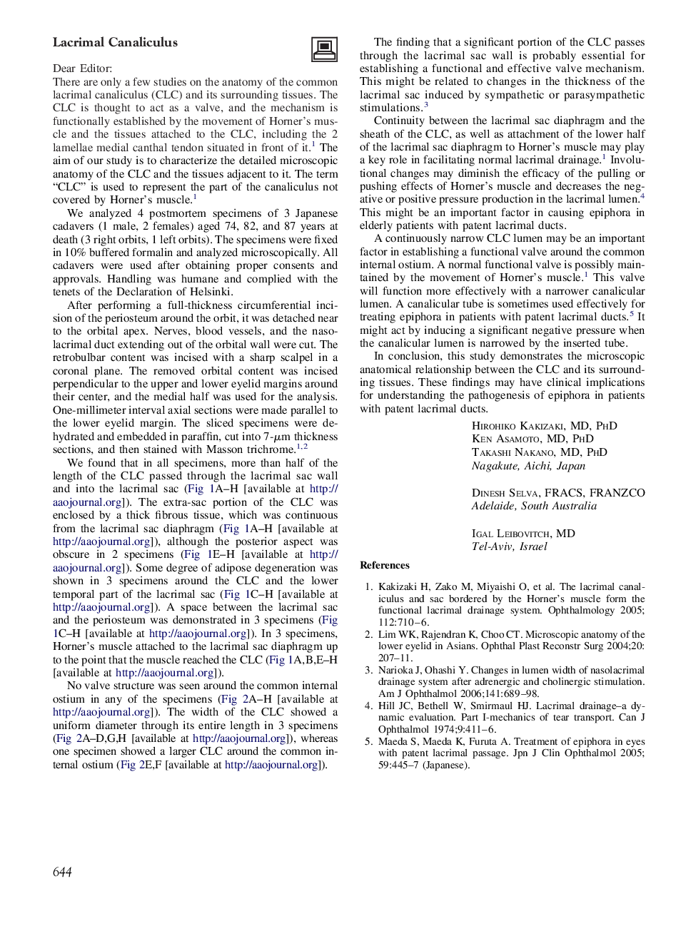 Lacrimal Canaliculus