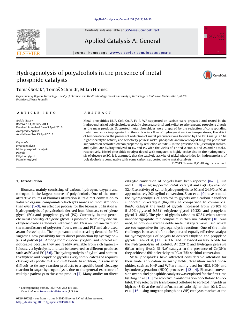 Hydrogenolysis of polyalcohols in the presence of metal phosphide catalysts