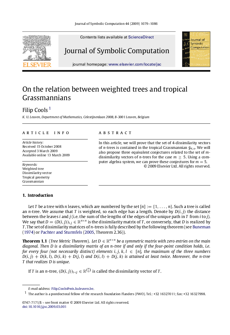 On the relation between weighted trees and tropical Grassmannians