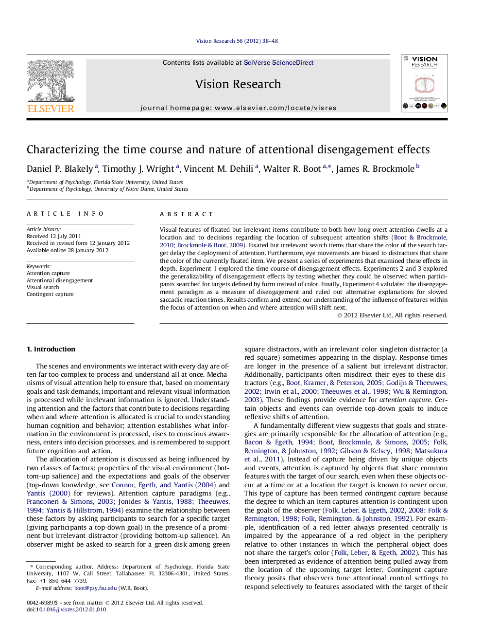 Characterizing the time course and nature of attentional disengagement effects