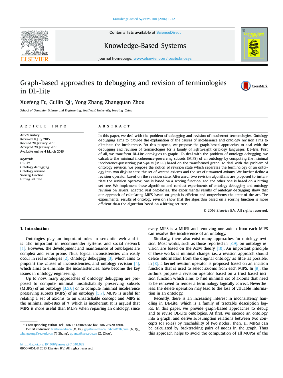 Graph-based approaches to debugging and revision of terminologies in DL-Lite