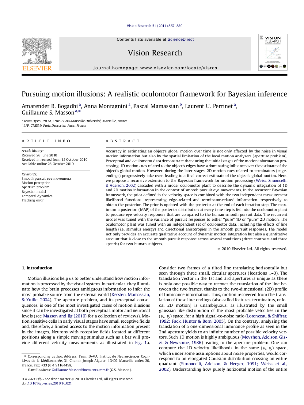 Pursuing motion illusions: A realistic oculomotor framework for Bayesian inference