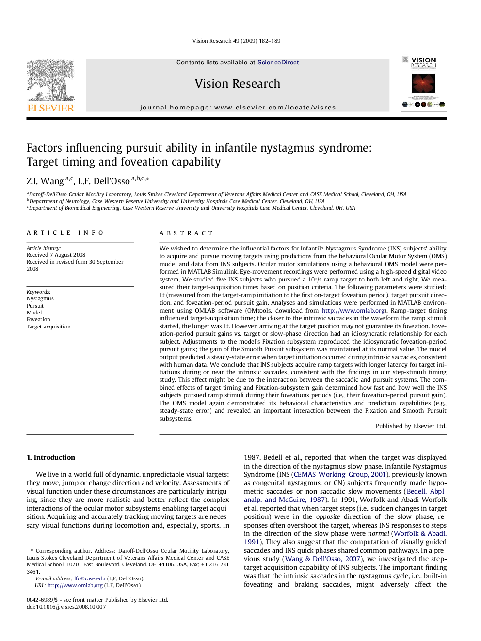 Factors influencing pursuit ability in infantile nystagmus syndrome: Target timing and foveation capability