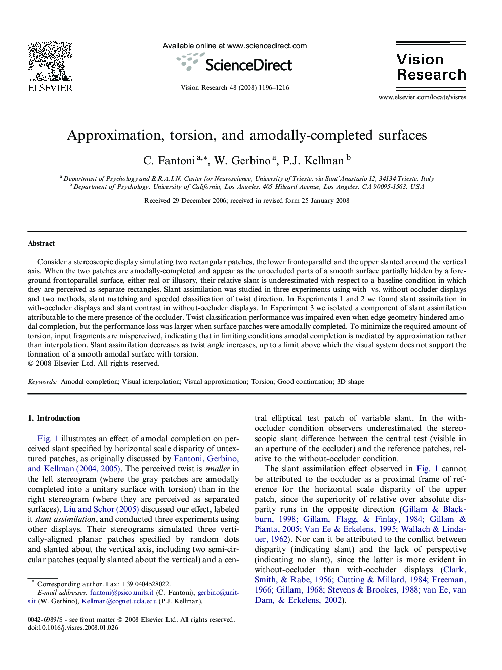 Approximation, torsion, and amodally-completed surfaces