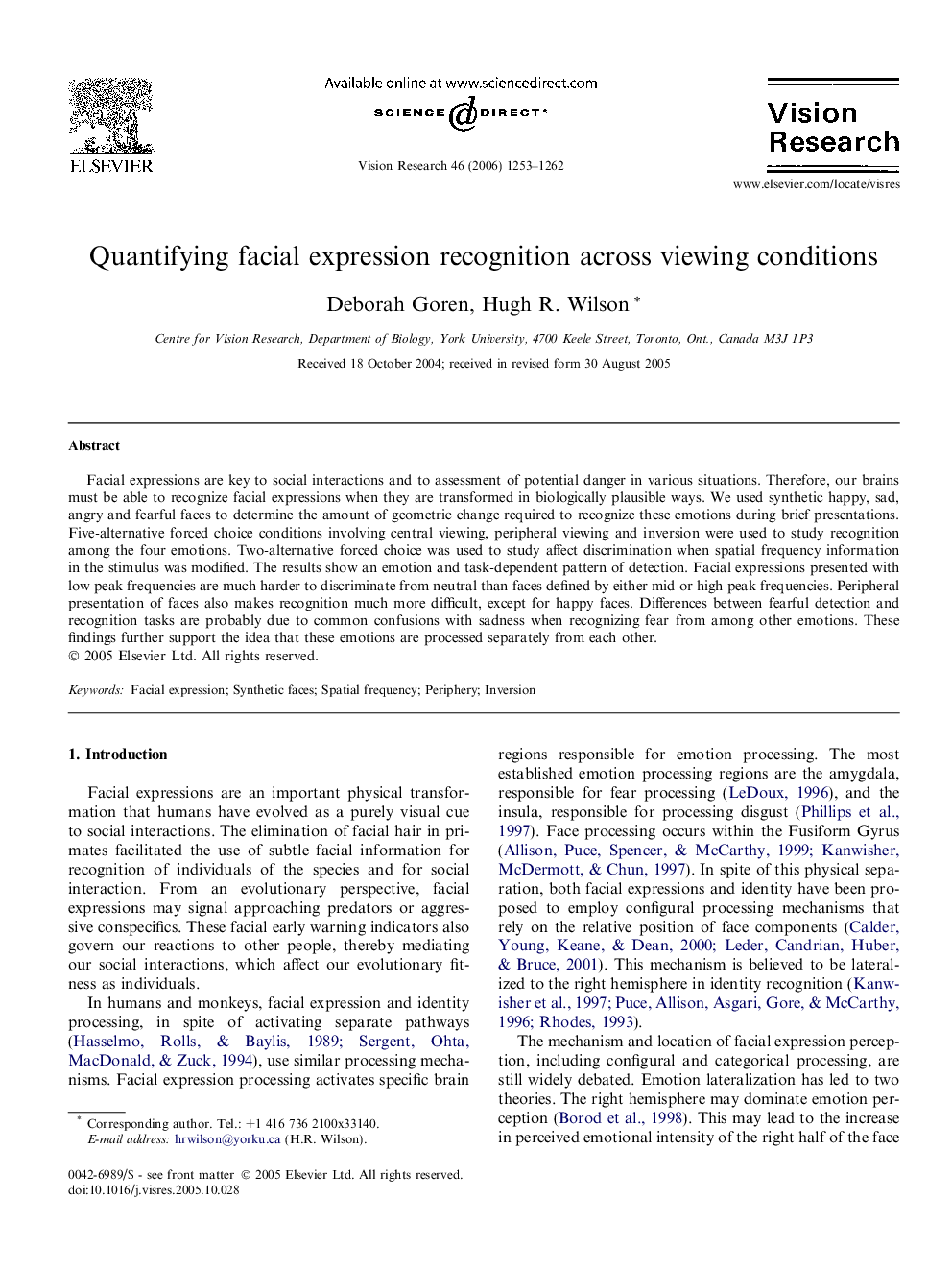 Quantifying facial expression recognition across viewing conditions