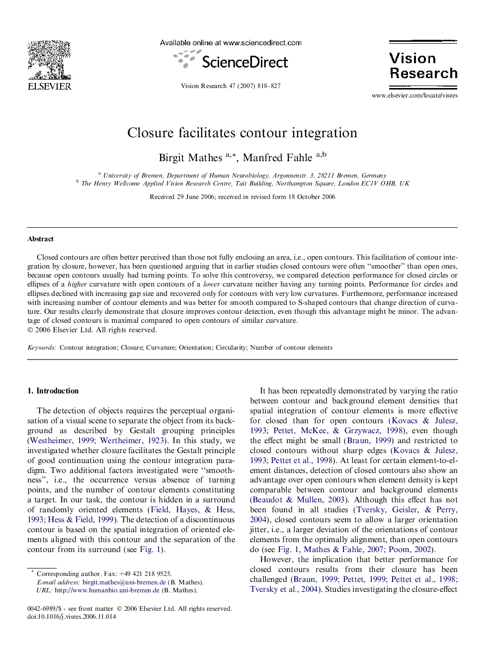 Closure facilitates contour integration