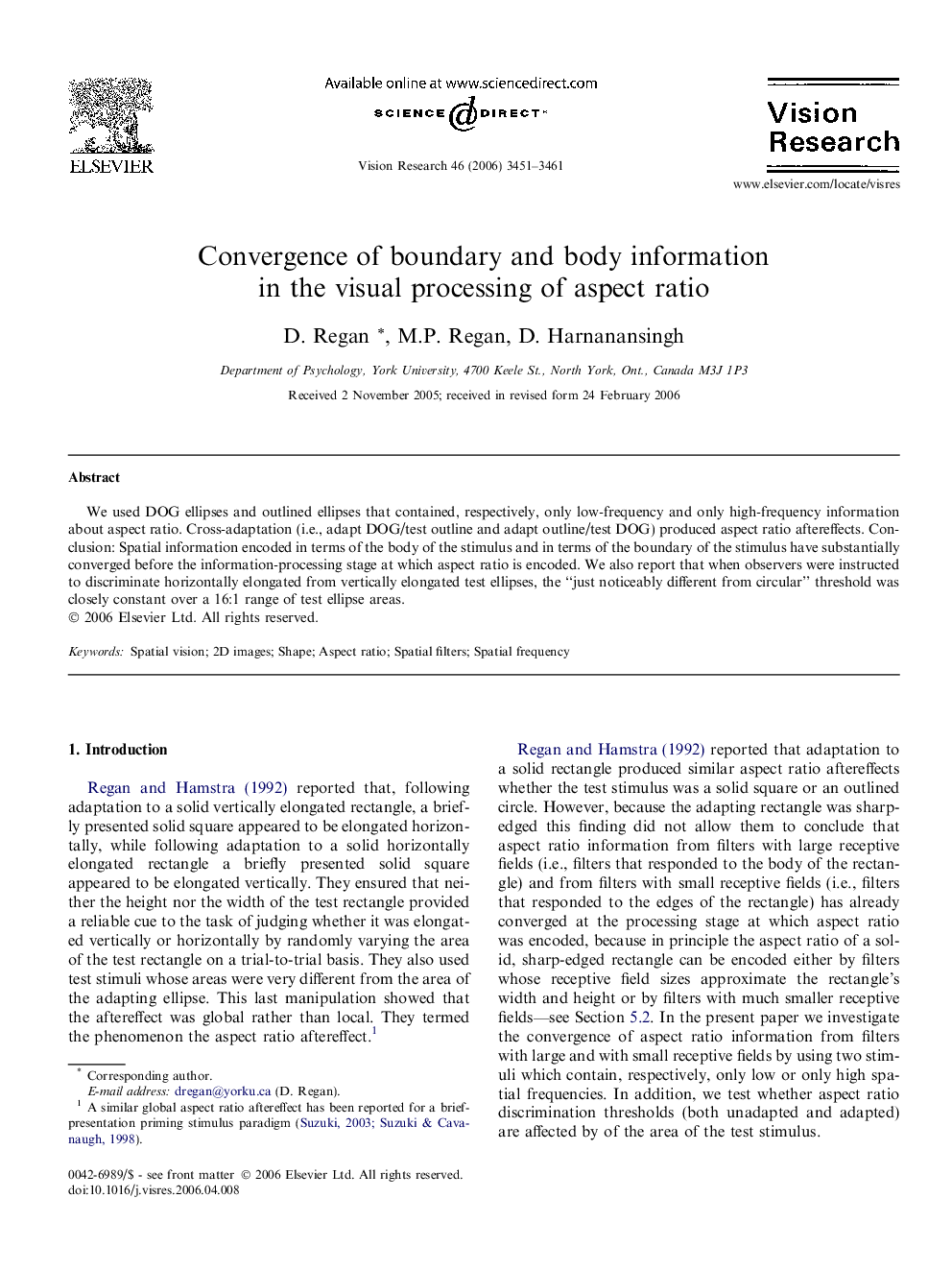 Convergence of boundary and body information in the visual processing of aspect ratio