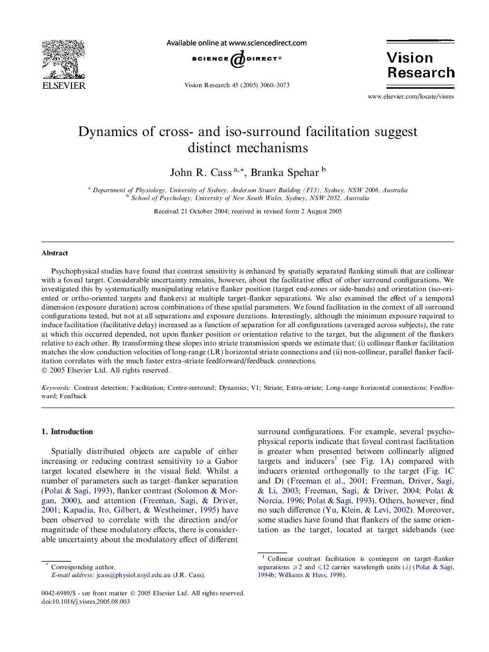 Dynamics of cross- and iso-surround facilitation suggest distinct mechanisms