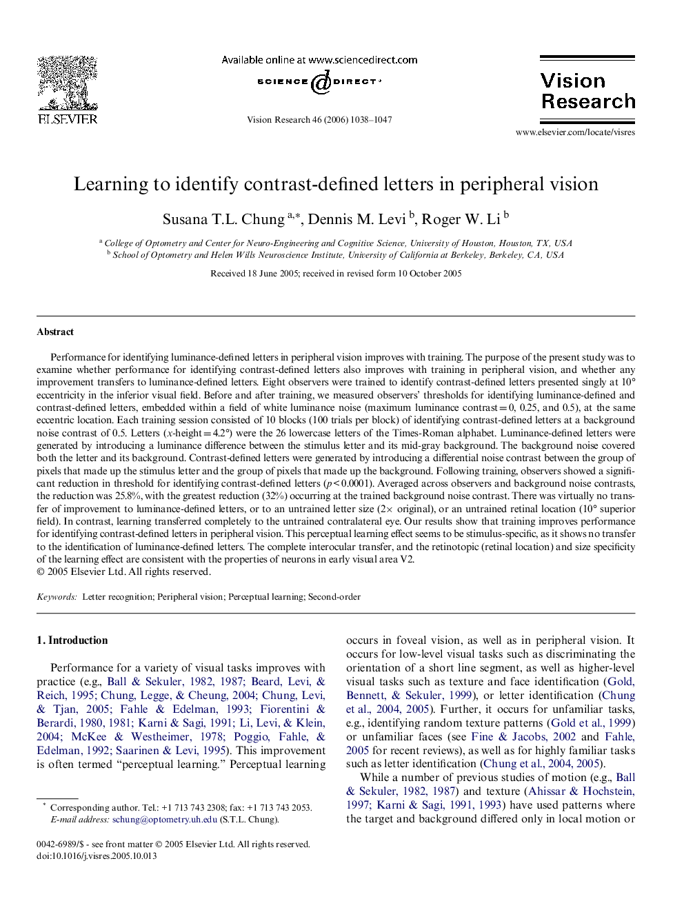 Learning to identify contrast-defined letters in peripheral vision