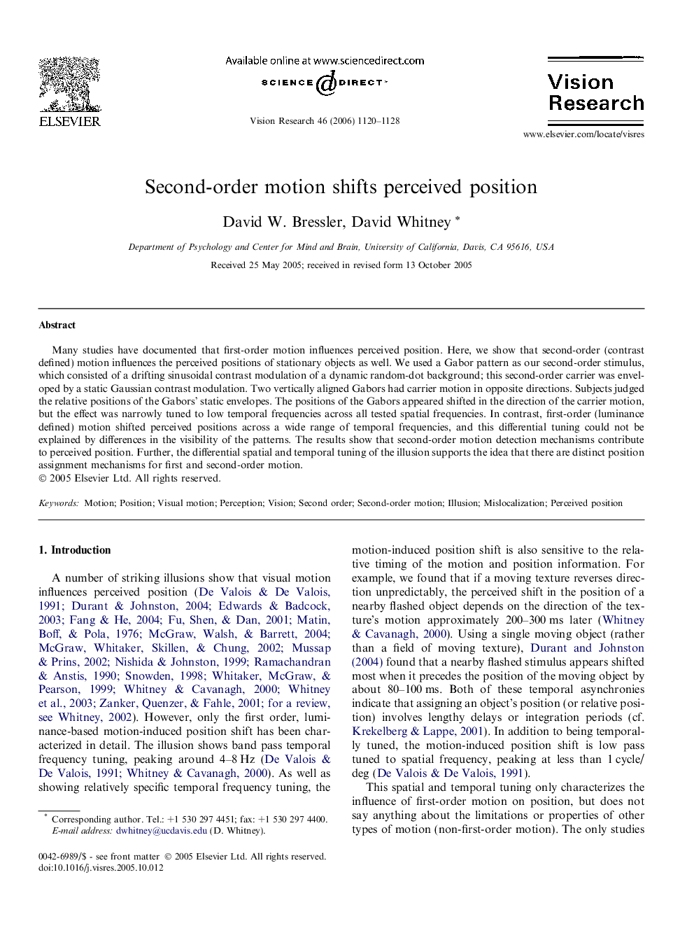 Second-order motion shifts perceived position