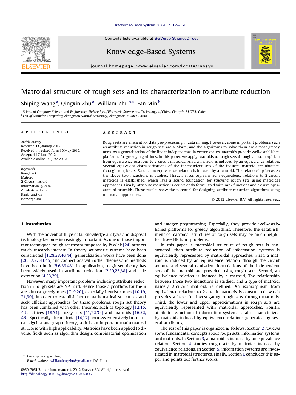 Matroidal structure of rough sets and its characterization to attribute reduction