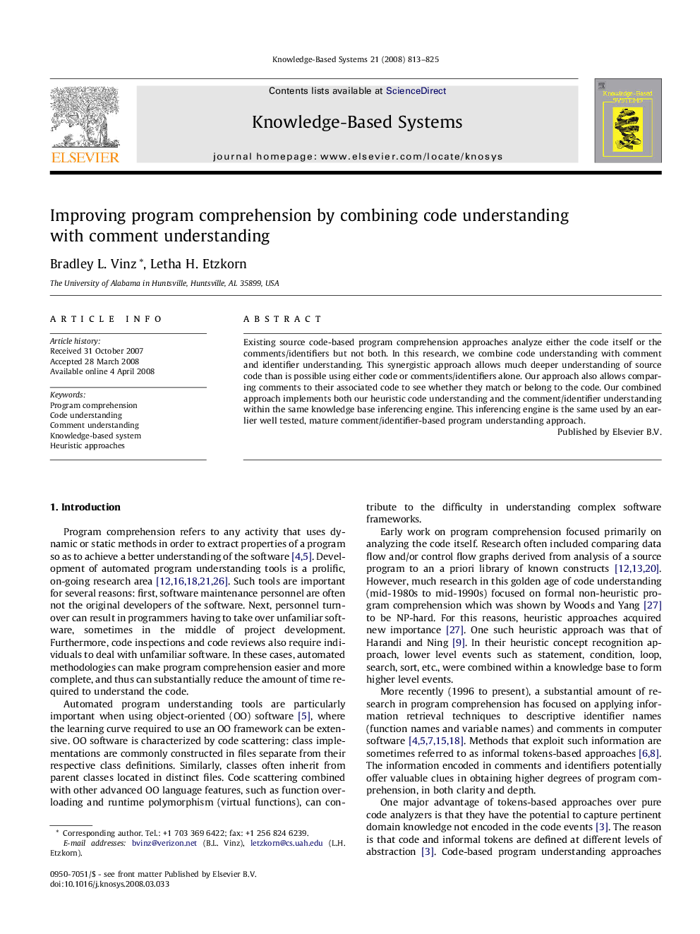 Improving program comprehension by combining code understanding with comment understanding