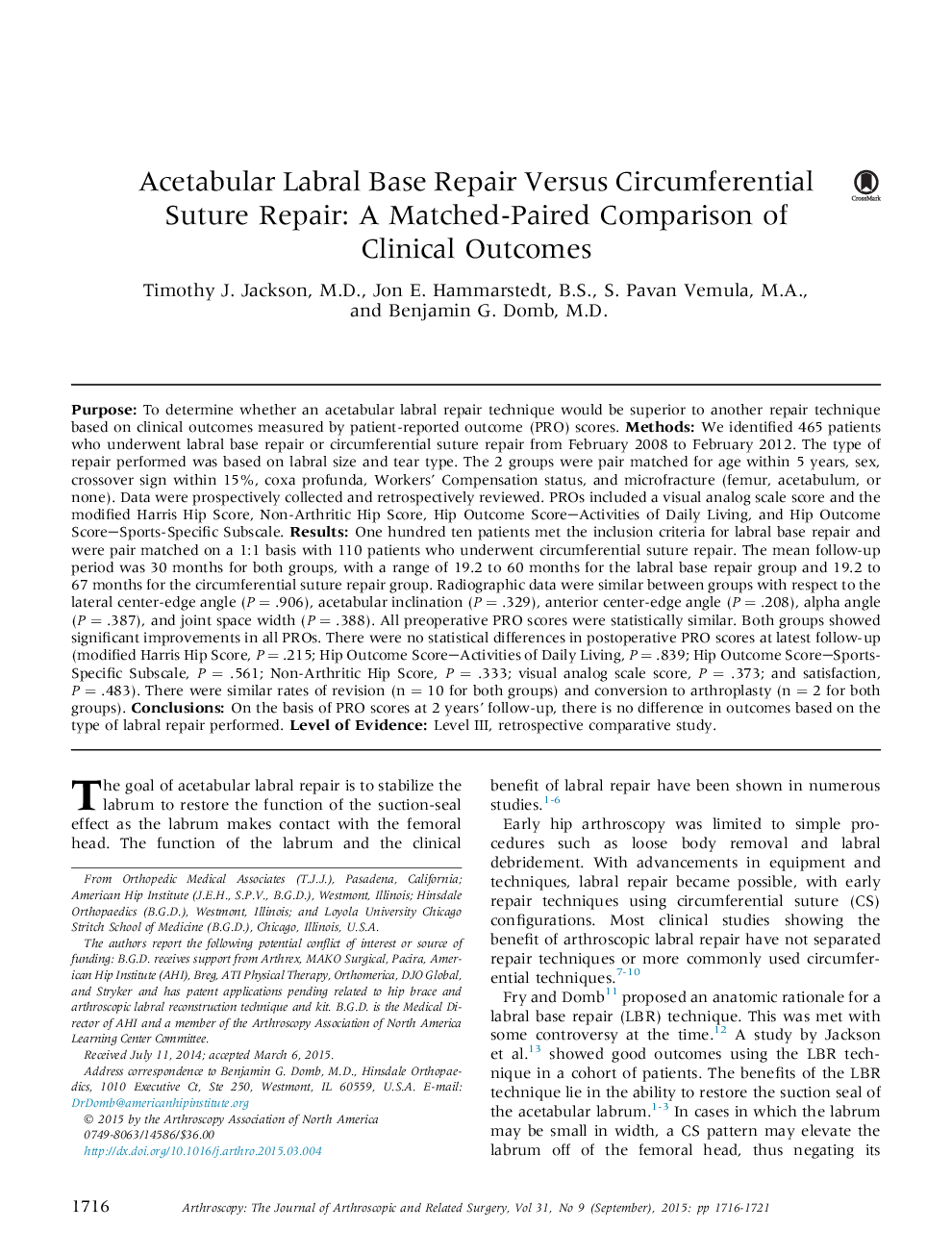 تعمیر پایه حلقوی جدا شده در مقابل تعمیرات صحیح چسب: مقایسهای با نتایج مقایسه شده با نتایج کلینیکی 