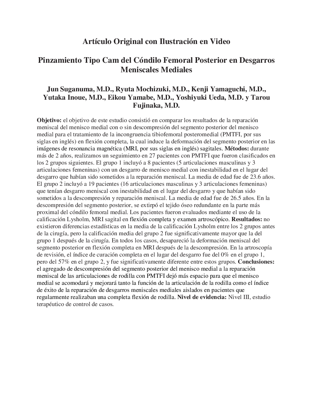 Spanish Translated Abstracts