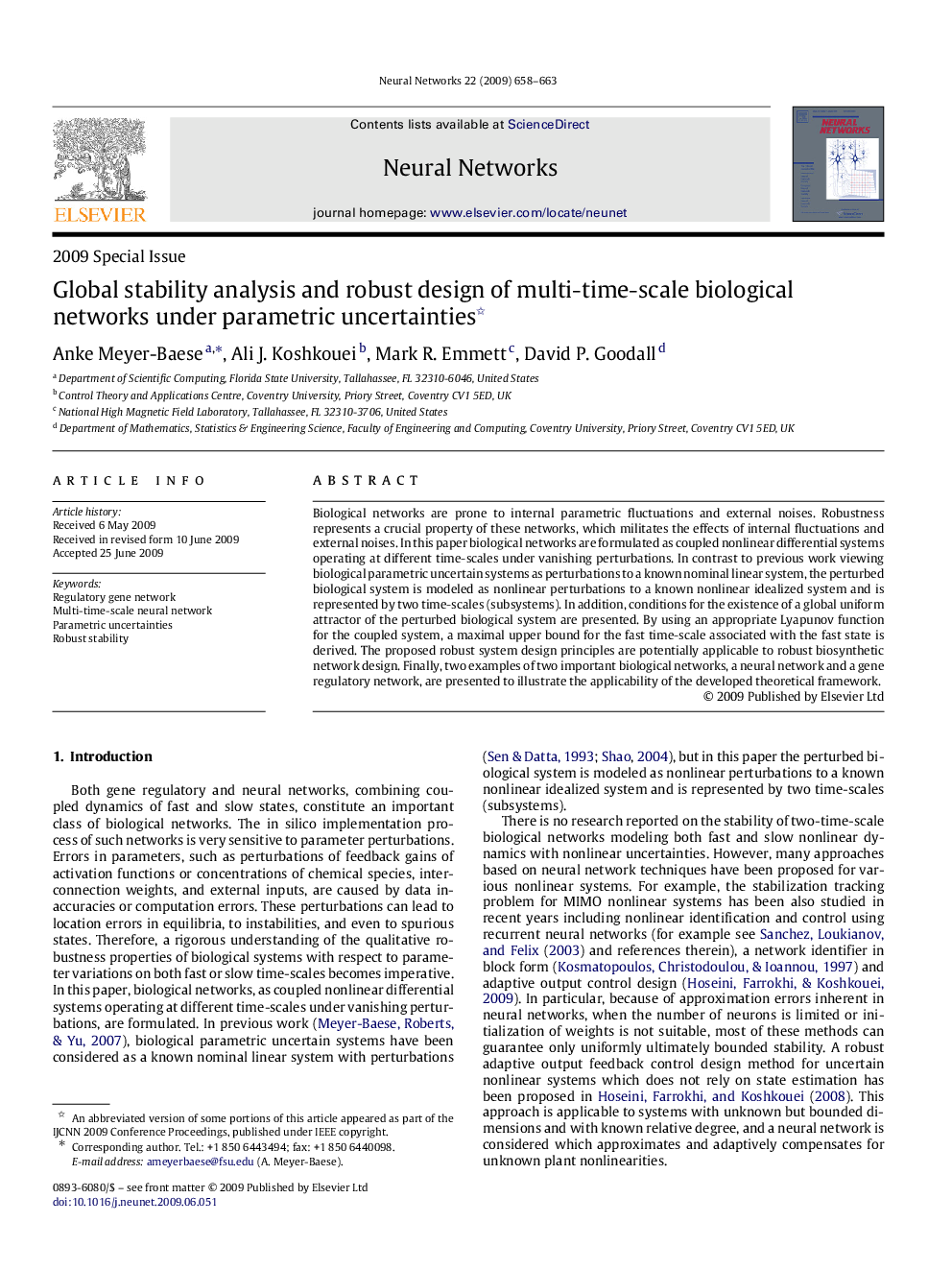 Global stability analysis and robust design of multi-time-scale biological networks under parametric uncertainties 