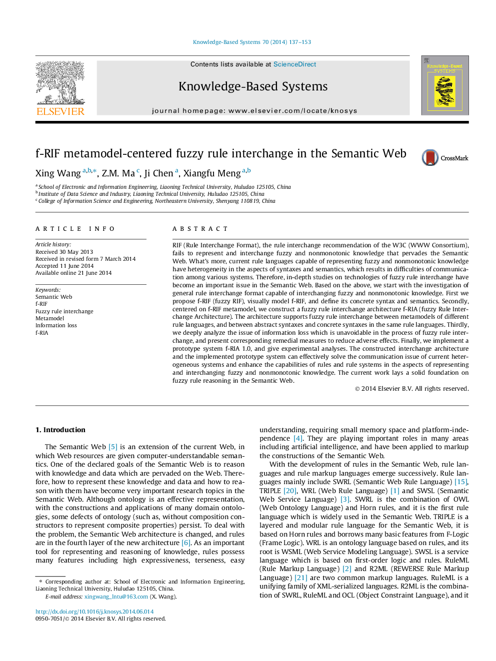 f-RIF metamodel-centered fuzzy rule interchange in the Semantic Web