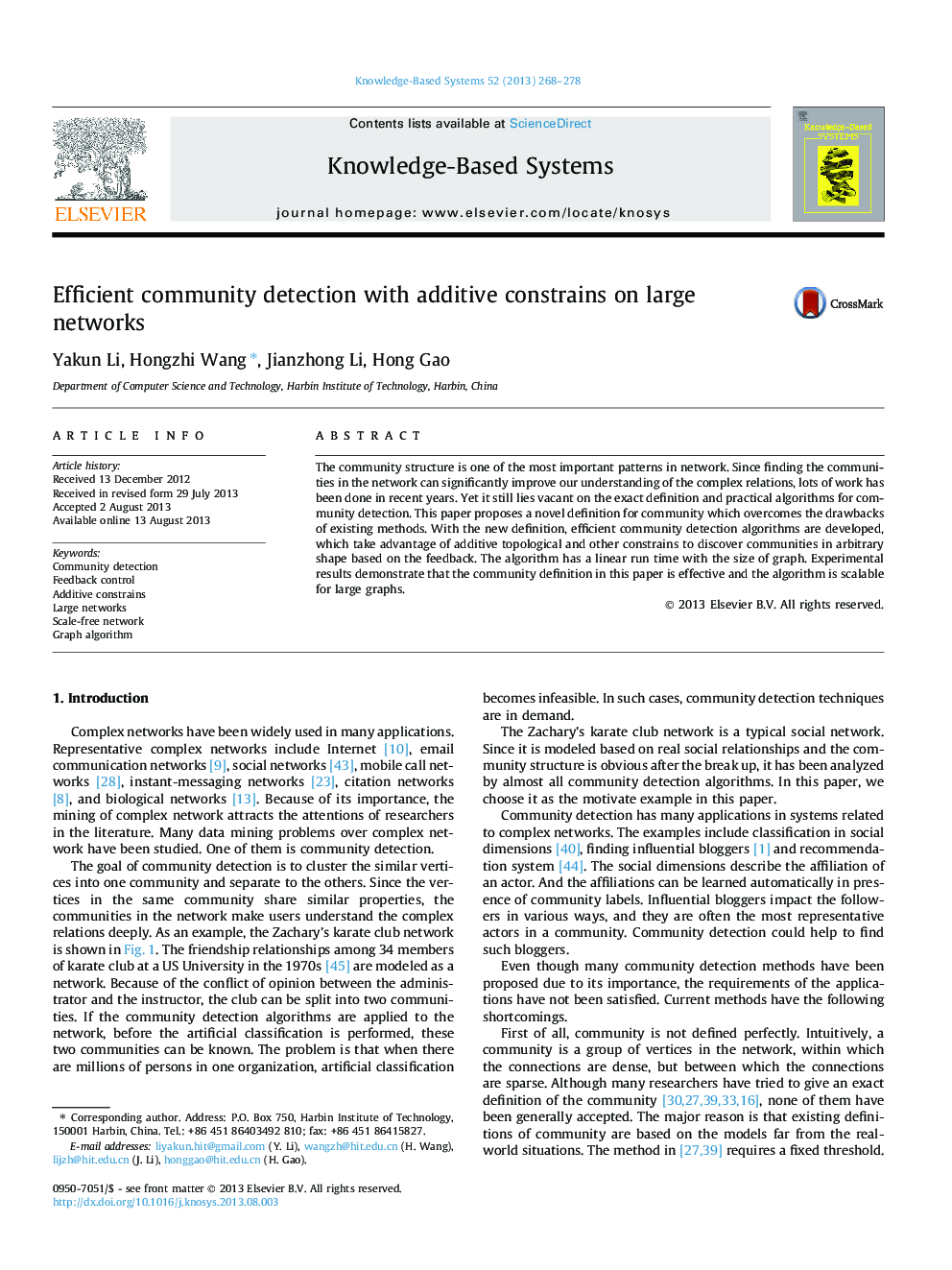 Efficient community detection with additive constrains on large networks