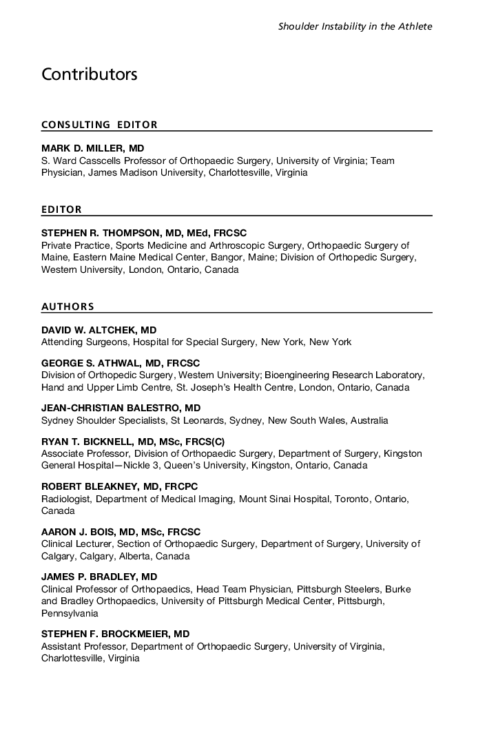 Contributors