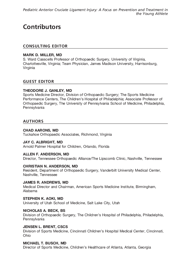 Contributors