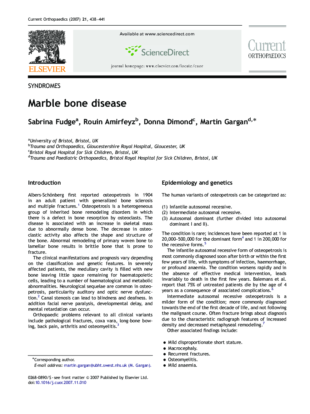 Marble bone disease
