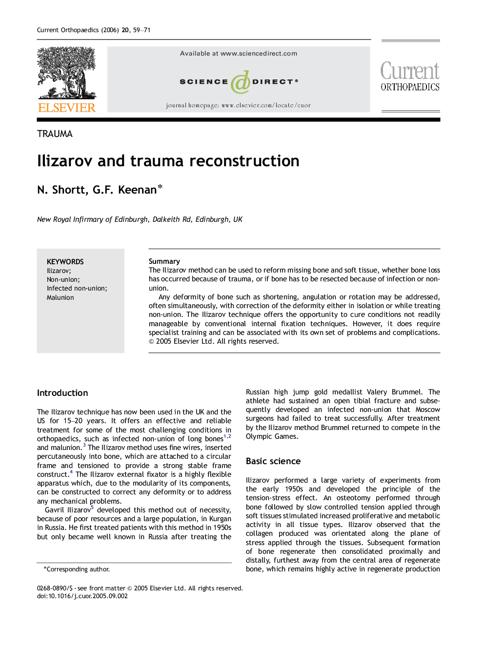 Ilizarov and trauma reconstruction