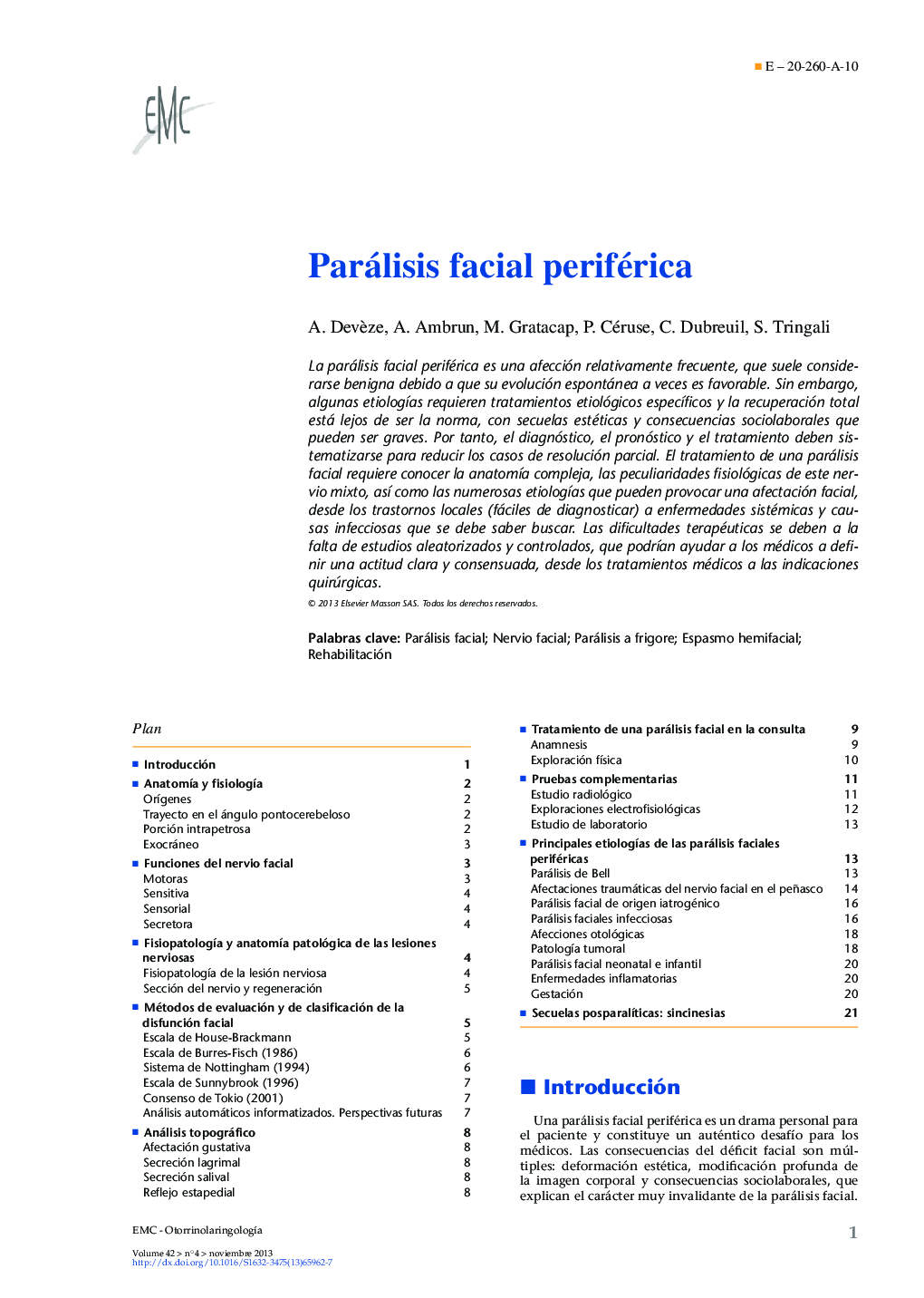 Parálisis facial periférica