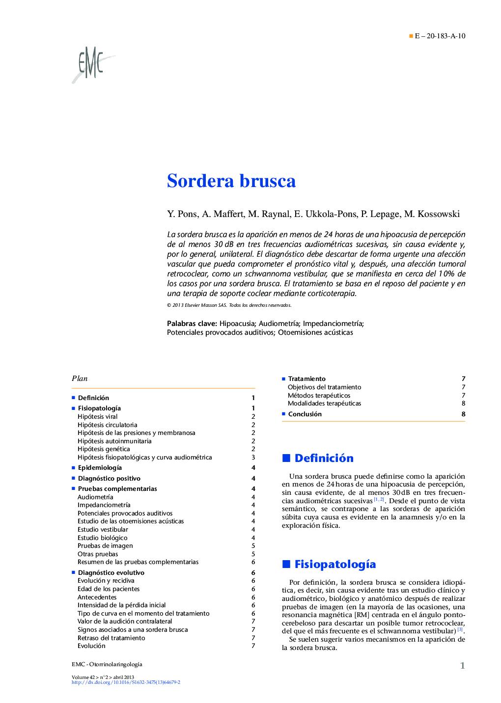 Sordera brusca