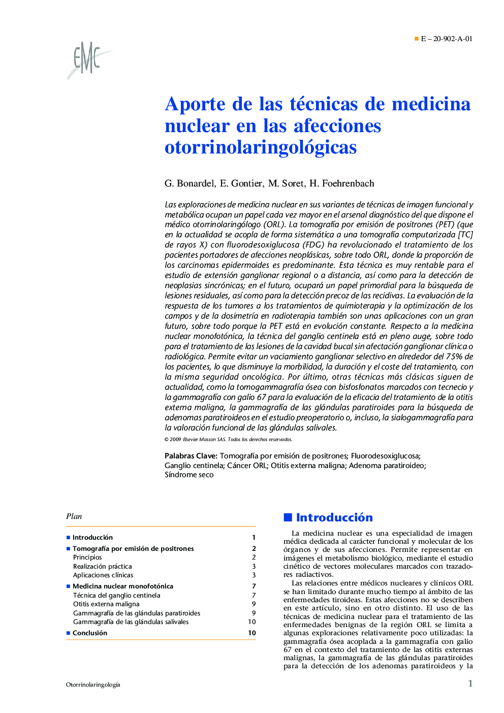 Aporte de las técnicas de medicina nuclear en las afecciones otorrinolaringológicas