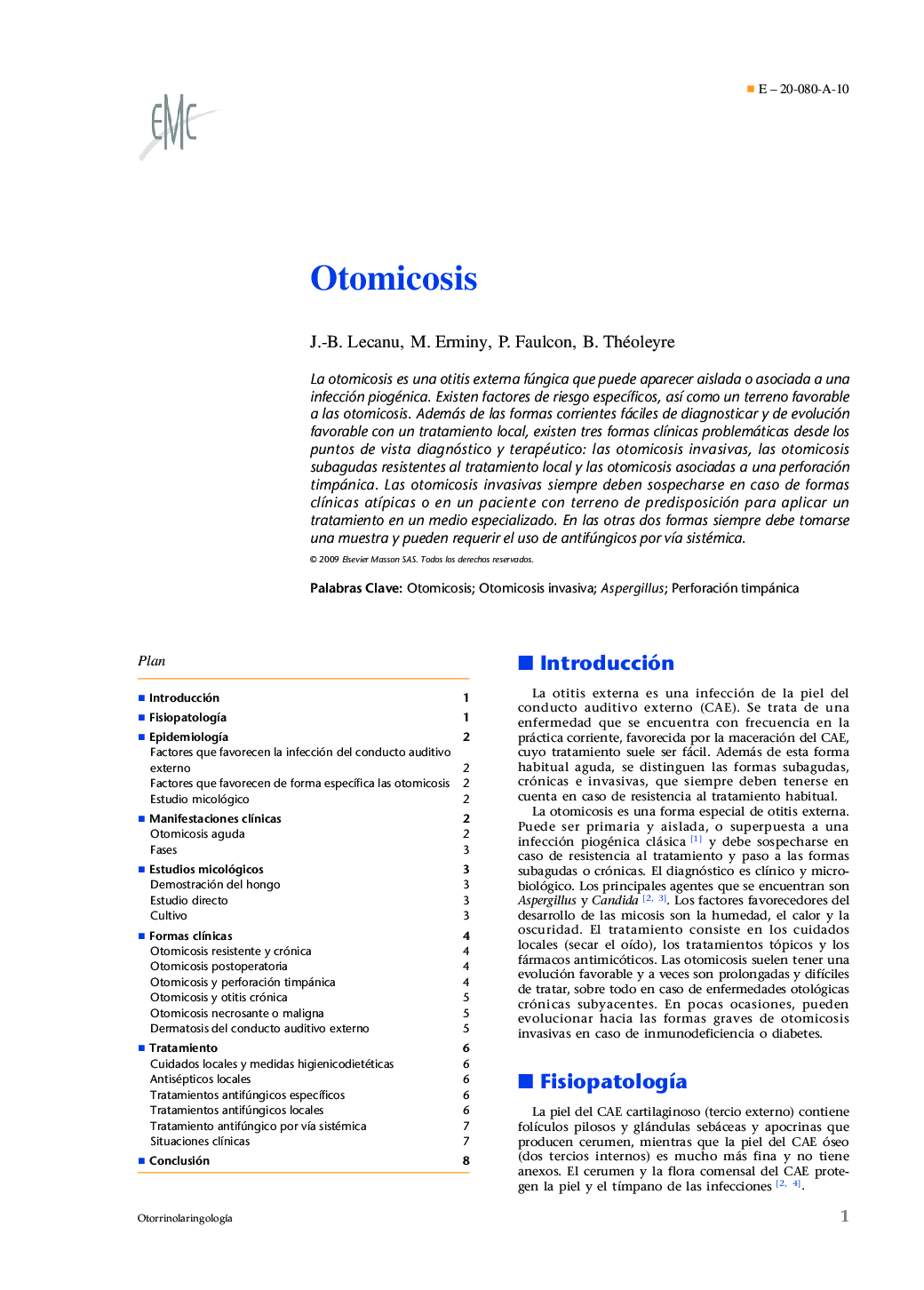 عکس صفحه اول مقاله: Otomicosis Otomicosis