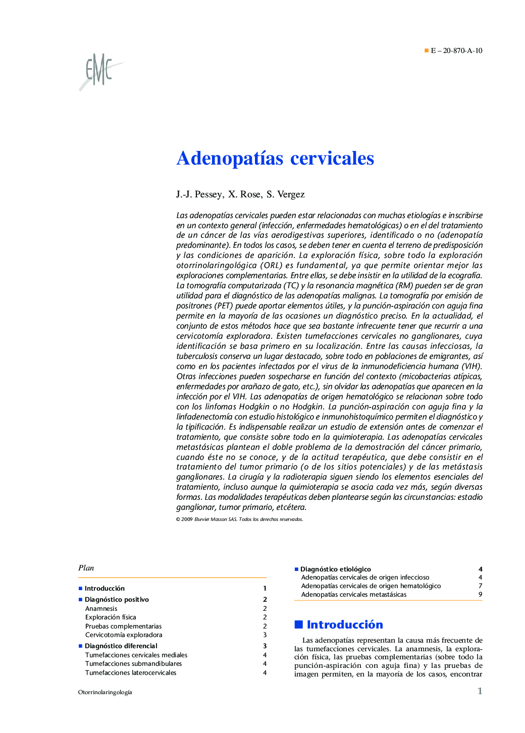 عکس صفحه اول مقاله: AdenopatÃas cervicales AdenopatÃas cervicales