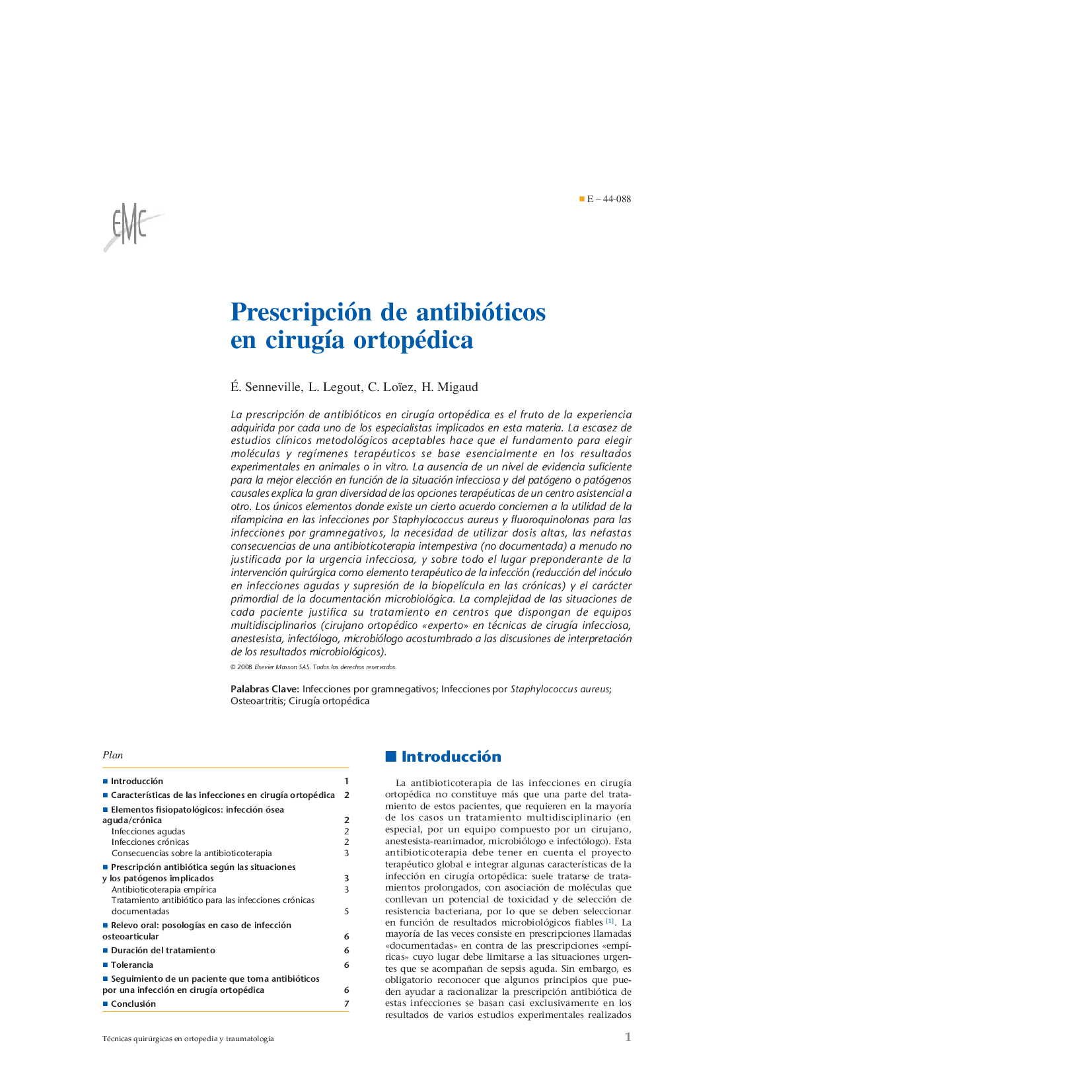 Prescripción de antibióticos en cirugía ortopédica